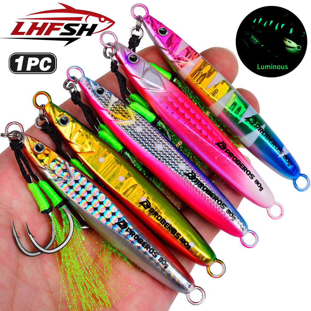Fishing Hook Treble - Металлические светящиеся джиг-приманки LHFSH, твердые приманки