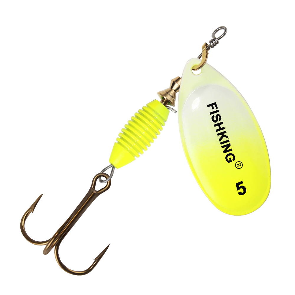 Fishing Hook Treble - Блесна рыболовная металлическая, 4/4,8/7/10/14 г, с