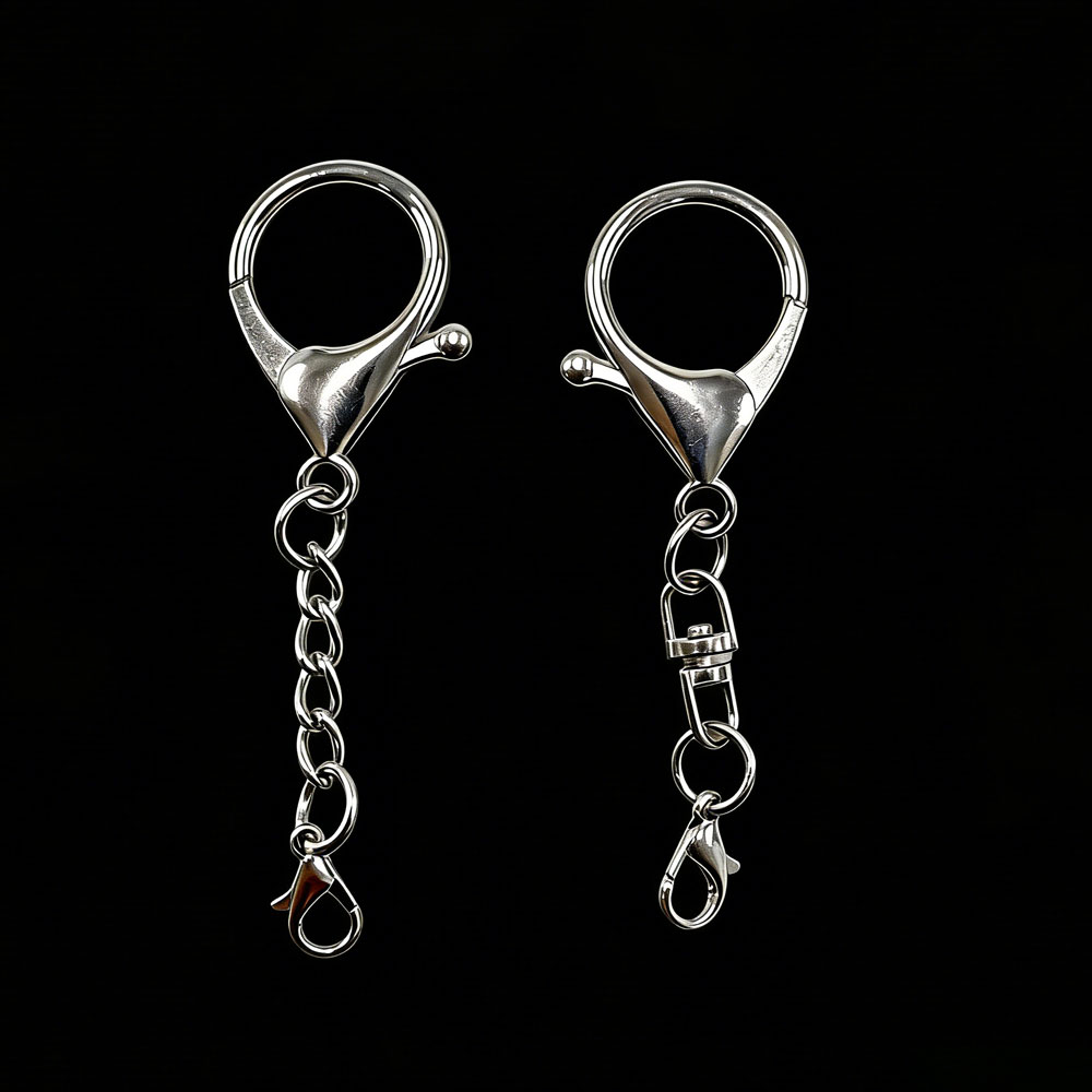 Fishing Hook Size - 10 шт. серебристых больших карабинов-лобстеров из