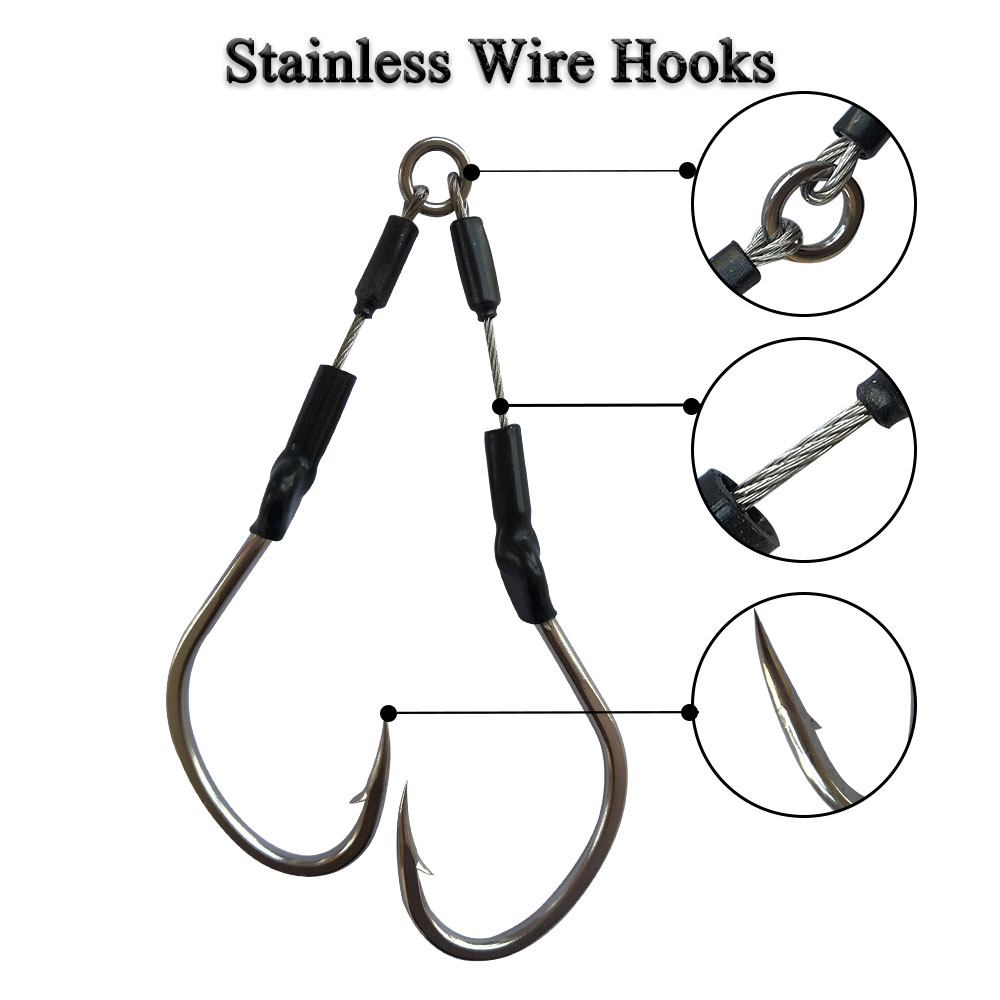 2 пары/упаковка, рыболовные кр – обзор и цена Fishing Hook Assortment