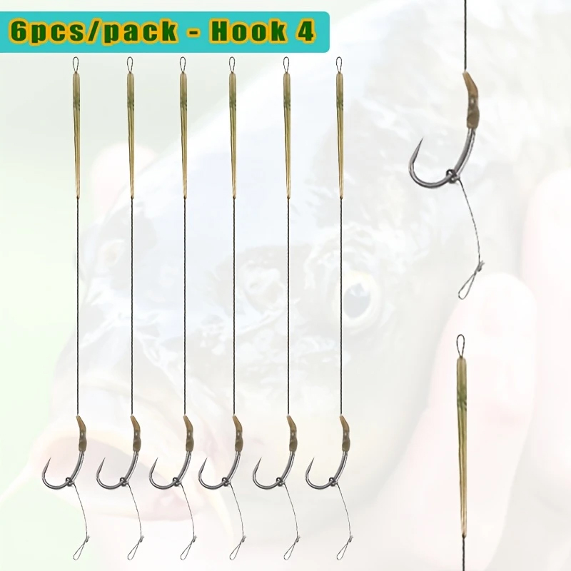 6 шт. готовые оснастки для вол – обзор и цена Fishing Hook Size